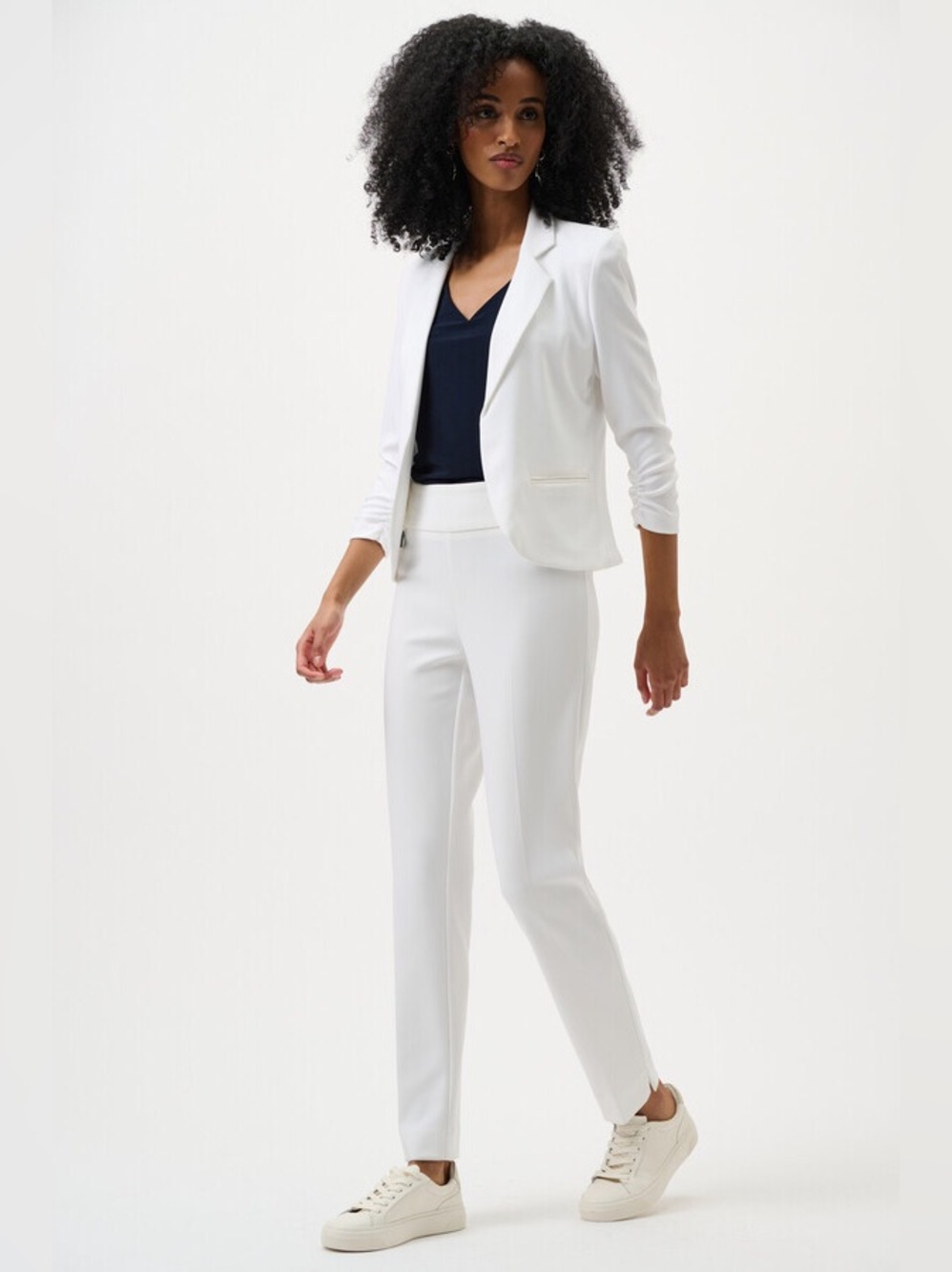 NIC+ZOE Wonderstretch Pull On Trousers White NWT 4 Retail $183 minimalist office
